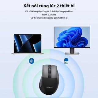 Chuột bluetooth Không Dây 2.4GHz ROBOT M355 Có 3 Mức DPI Di Chuyển Chuột  Mượt