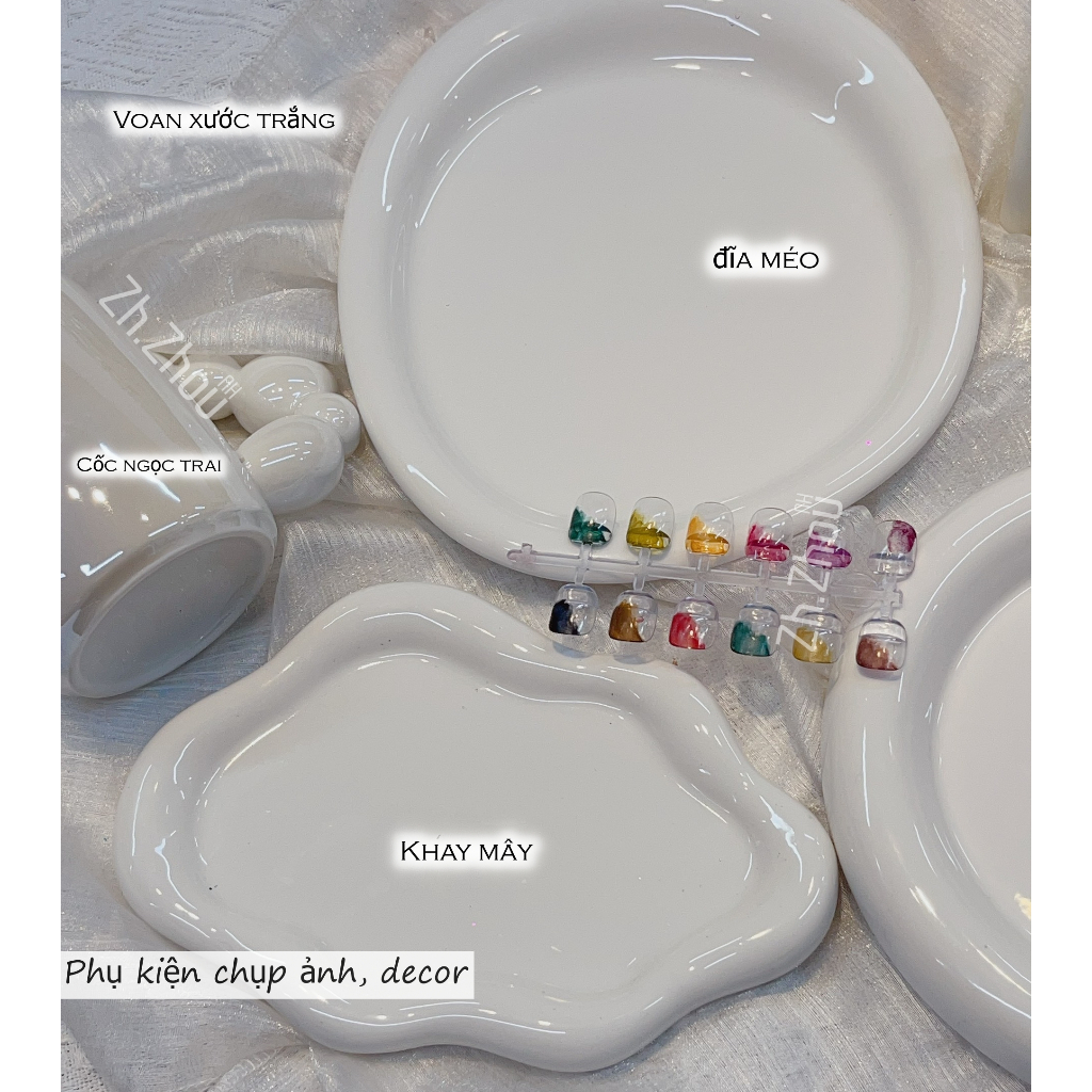 phụ kiện chụp ảnh nail cao cấp,Khay thạch cao, Khay trứng cút chụp ảnh , cốc chụp ảnh, khay decor chụp ảnh nail