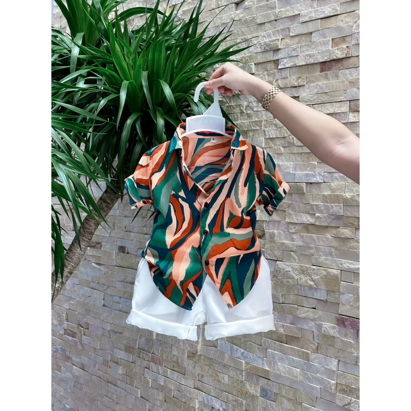 set hoạ tiết màu cho bé trai từ 10kg-52kg TONIKIDS