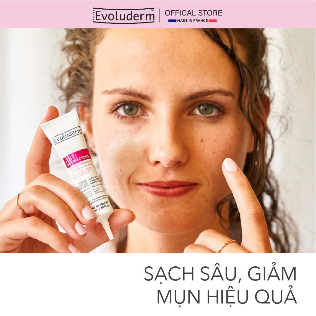 Ảnh Gel chấm giảm mụn cấp tốc SOS Spot Treatment chiết xuất Bưởi hồng Evoluderm 15ml 4