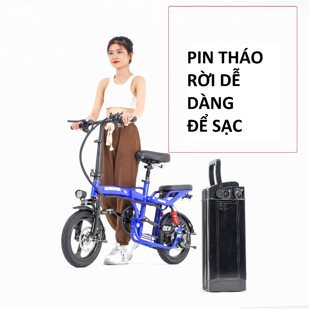 Xe đạp điện trợ lực gấp gọn Homesheel T5s Plus _ Chính hãng_Bảo hành 2 năm