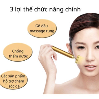 -(Hàng Có Sẵn) Cây lăn massage mặt nâng cơ, săn da mặt giảm nếp nhăn & Máy Mát Xa Mắt Mini chữ T