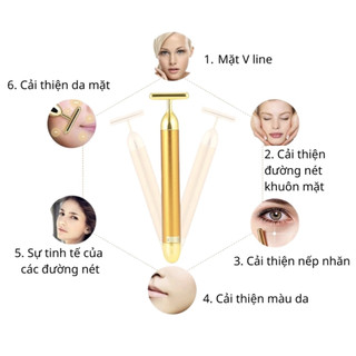 -(Hàng Có Sẵn) Cây lăn massage mặt nâng cơ, săn da mặt giảm nếp nhăn & Máy Mát Xa Mắt Mini chữ T