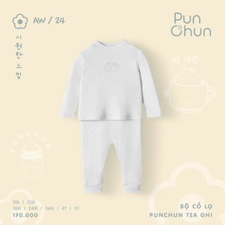 Punchun AW2024 Bộ cổ lọ Punchun Tea cho bé