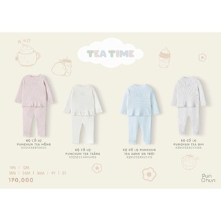 Punchun AW2024 Bộ cổ lọ Punchun Tea cho bé