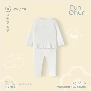 Punchun AW2024 Bộ cổ lọ Punchun Tea cho bé