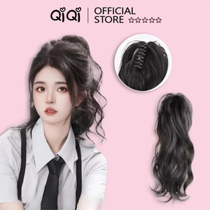 Tóc Giả Kẹp Cao Nửa Đầu Xoăn Bồng Bềnh Ngọt Ngào Qiqishop
