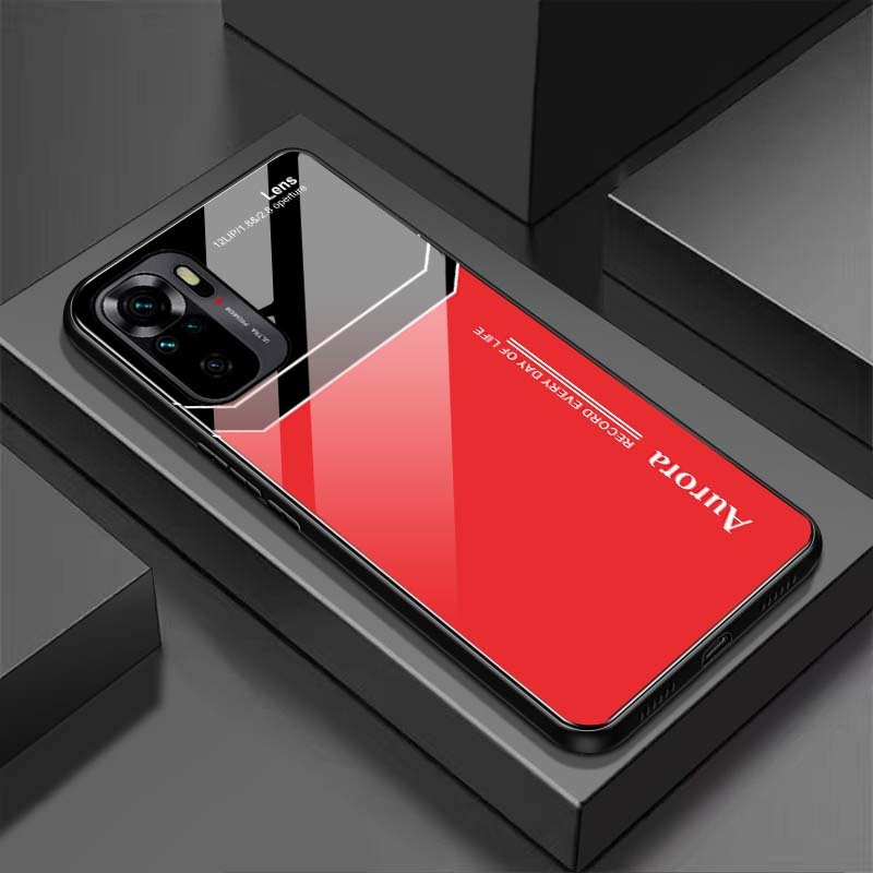 Ốp Lưng XIAOMI REDMI NOTE 10, NOTE 10S, NOTE 10 PRO, NOTE 10 5G Mặt Lưng Kính Cường Lực Sáng Bóng