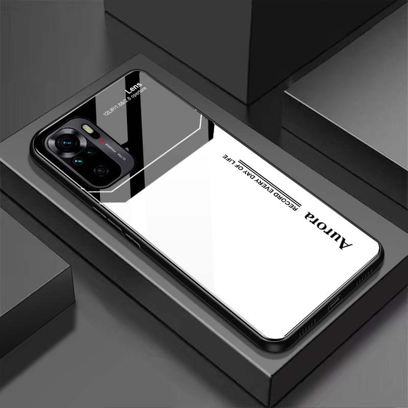 Ốp Lưng XIAOMI REDMI NOTE 10, NOTE 10S, NOTE 10 PRO, NOTE 10 5G Mặt Lưng Kính Cường Lực Sáng Bóng