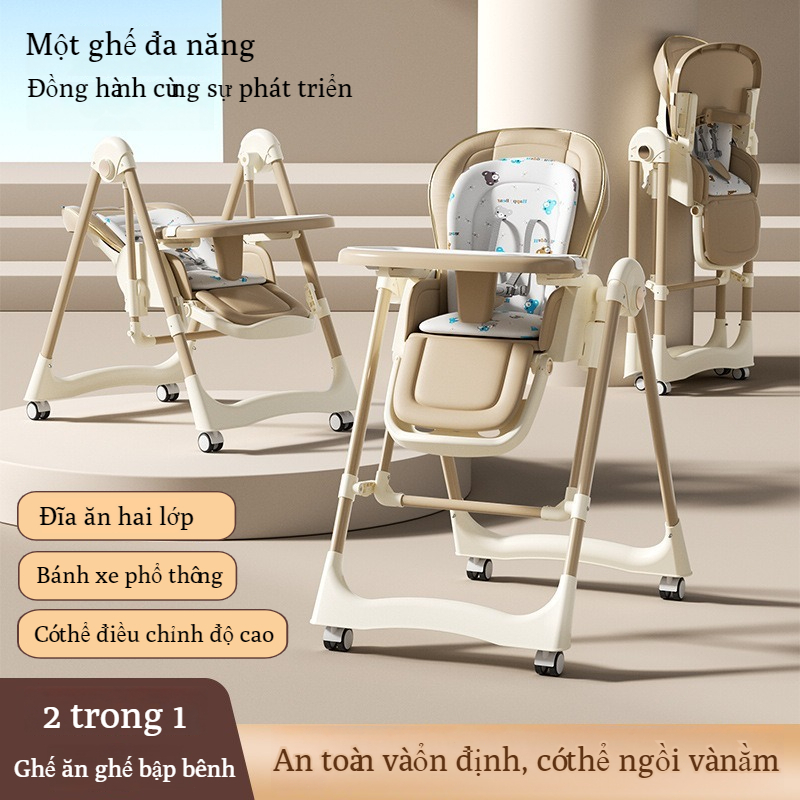 Bộ bàn ghế ăn trẻ em Bộ bàn ghế ăn dặm có thể điều chỉnh đa cấp cho bé Bộ ghế ăn dặm cho bé có thể gập lại đa năng