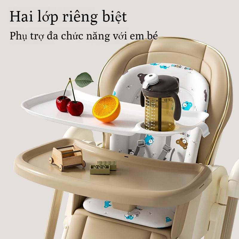Bộ bàn ghế ăn trẻ em Bộ bàn ghế ăn dặm có thể điều chỉnh đa cấp cho bé Bộ ghế ăn dặm cho bé có thể gập lại đa năng
