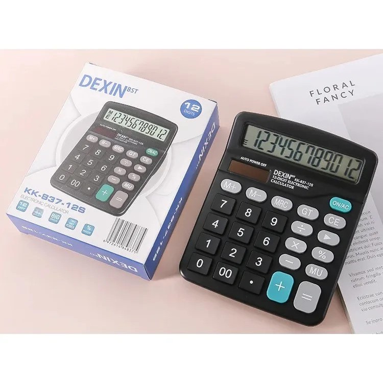 Máy tính cầm tay 12 chữ số Dexin kk-837-12s | Shopee Việt Nam