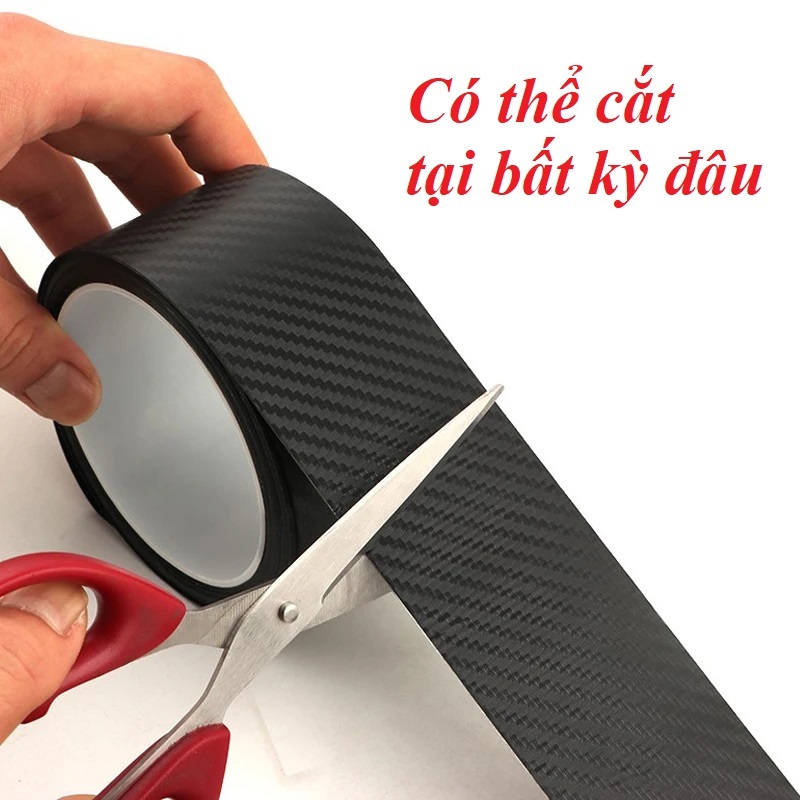 Băng Keo Carbon 3D Nhám Trang Trí Ô tô, Decal Dán Xe Chống Trầy Xước