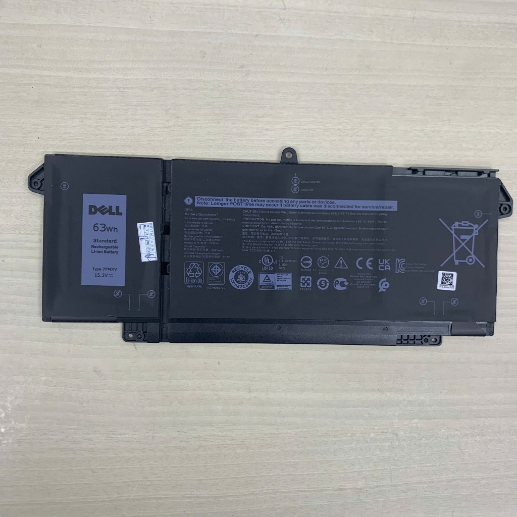 PIN DELL LATITUDE 7420 9JM71 7FMXV 42WH 63WH CHO Dell Latitude 5320 7320 7420 7520, 9JM71 7FMXV