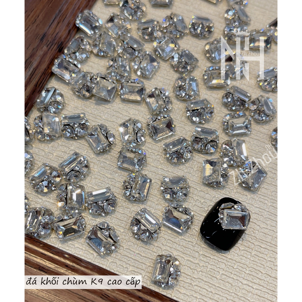 Đá khối chùm , Đá khối nơ chùm , đá khối k9 ,đá chùm 2024, phụ kiện nail cao cấp