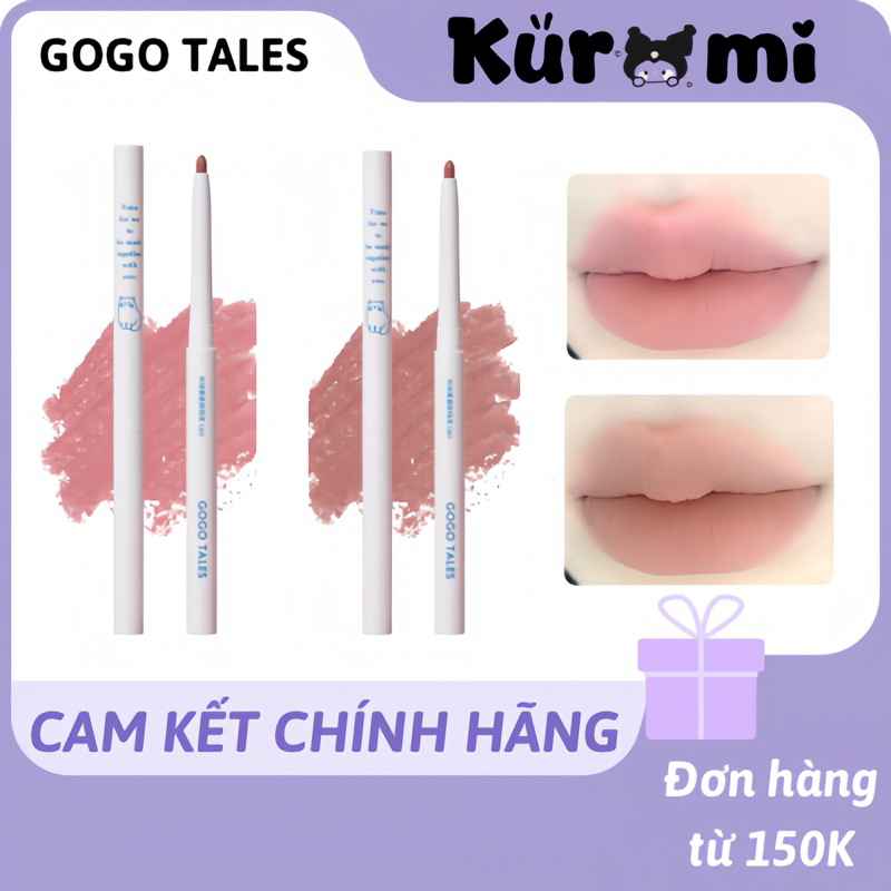 [Trợ Giá] Bút chì kẻ viền môi Gogotale Tự Nhiên 3D Hack Môi GOGO TALES Lâu Trôi Chì môi kẻ môi hack dáng môi GT531