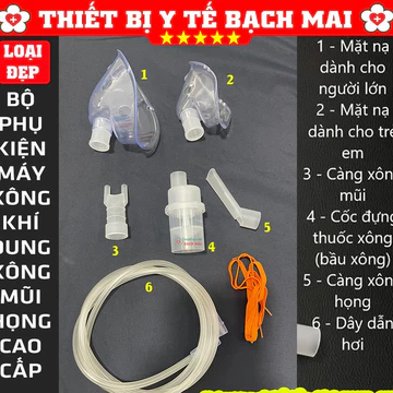 [LOẠI ĐẸP] Bộ Phụ Kiện Máy Xông Khí Dung - Phụ Kiện Xông Mũi Họng Phù Hợp Tất Cả Các Dòng Máy, Chất Lượng Tốt, Chỉnh Tốc