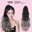 Tóc giả ngoạm đuôi nhuộm Ombre đen ghi khói Hàn Quốc QiQishop