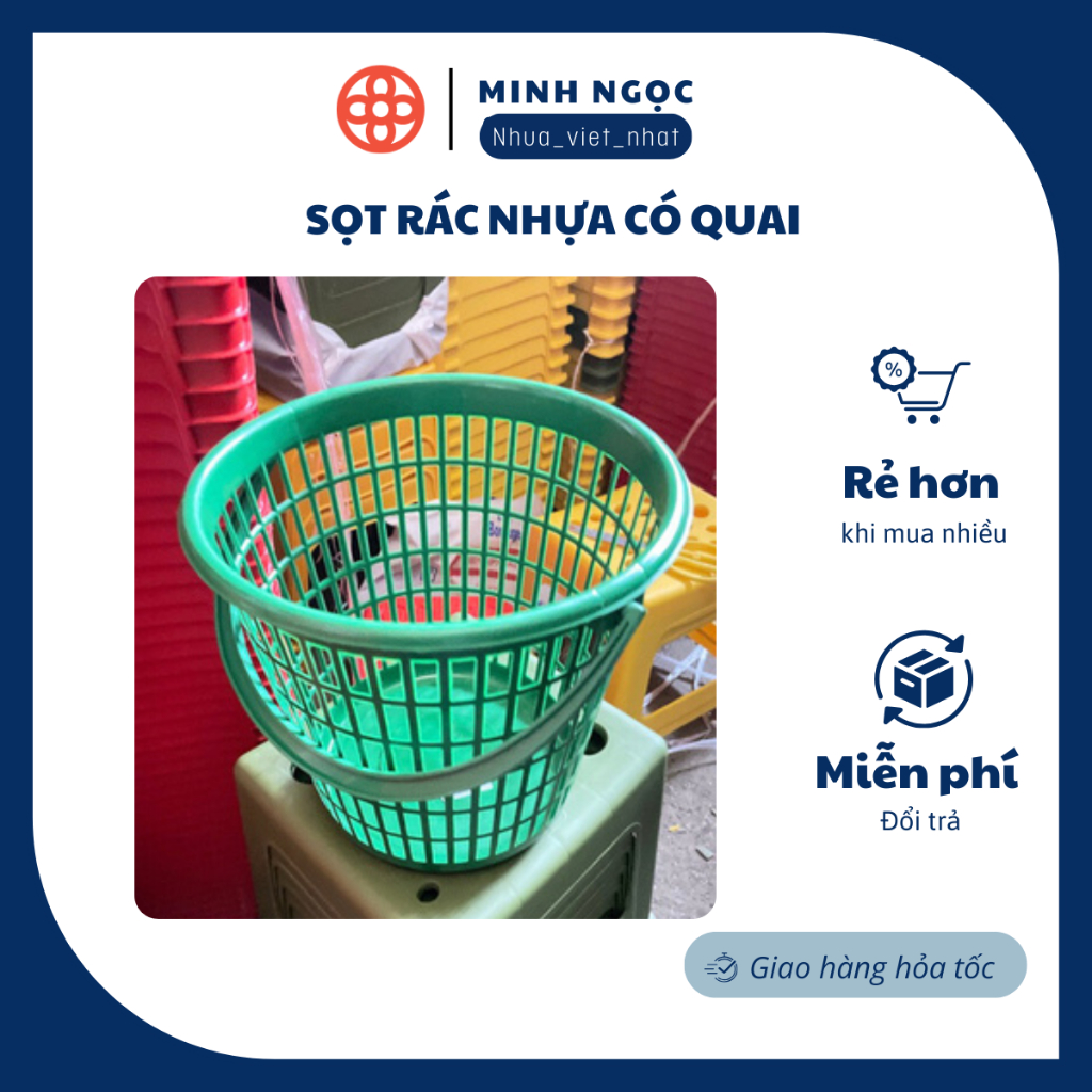 Sọt rác nhựa có quai giá rẻ cho nhà hàng,quán ăn sọt rác rẻ GL 9109 ...