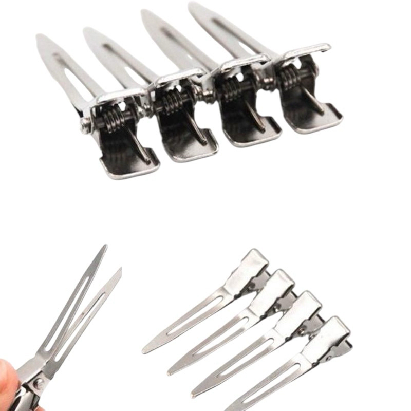 Kẹp vịt nhôm  size nhỏ, 1 hũ hơn 50 cái. Giúp tạo kiểu tóc linh hoạt