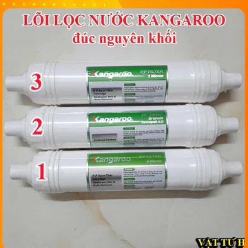Lõi lọc nước đúc nguyên khối, lọc thô số 1 2 3 Kangaroo thay máy lọc nước kangaru hydrogen hàng Xịn
