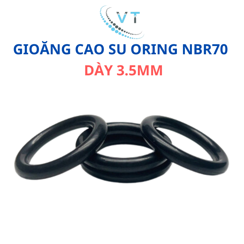 Oring Dày 3.5mm * (đường kính ngoài từ 10mm - 30mm) Gioăng cao su NBR70