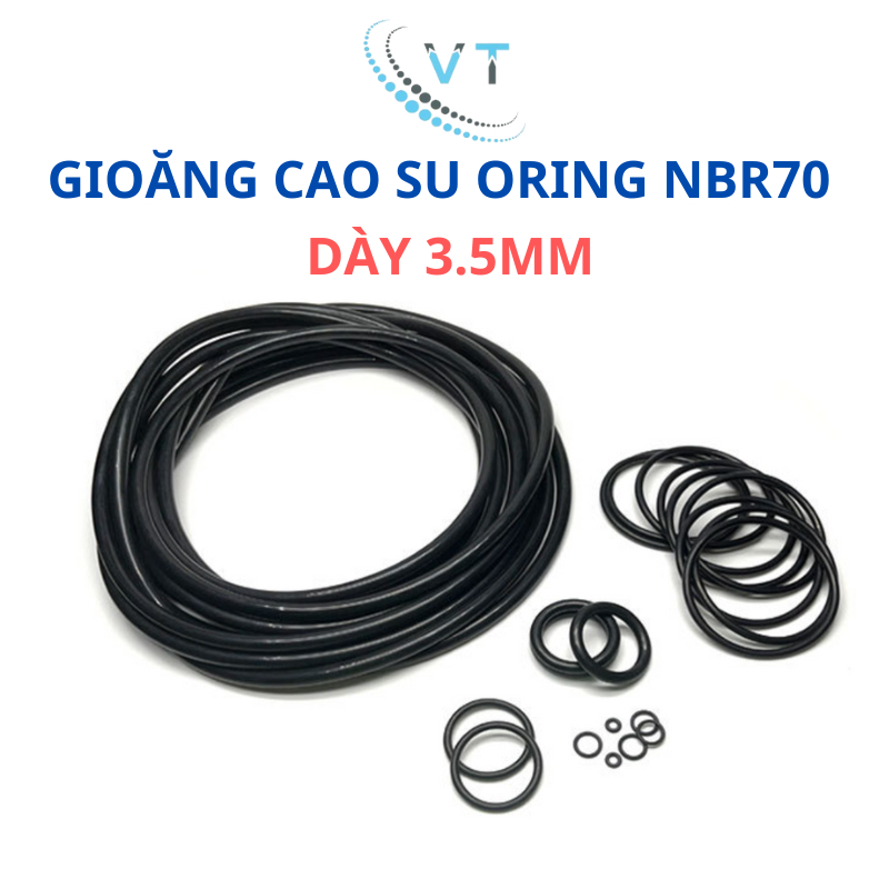 Oring Dày 3.5mm * (đường kính ngoài từ 10mm - 30mm) Gioăng cao su NBR70