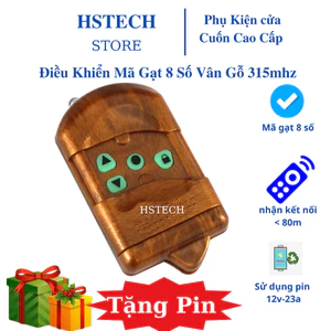 Remote cửa cuốn mã gạt 8 số Hstech tấn số 315mhz bảo hành 1-1 hỗ trợ trọn đời.