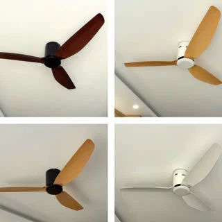Quạt trần mini,Quạt trần cổ ngắn 3 cánh phù hợp lắp phòng khách-ngủ-bếp- trần thấp ,Đông cơ DC 6 tốc độ,có hẹn giờ