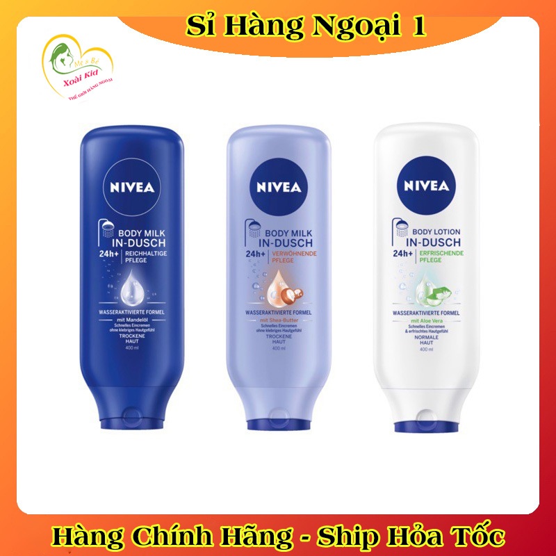 [auth] Kem xả tắm và dưỡng trắng toàn thân Nivea 400ML – Nội địa Đức Đủ BILL [Hot]