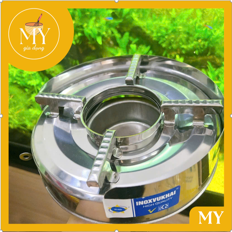 Bếp bằng inox, bếp chắn gió Vũ Khải kích thước (23cm), nhỏ gọn tiện lợi phù hợp cho gia đình , hàng quán.