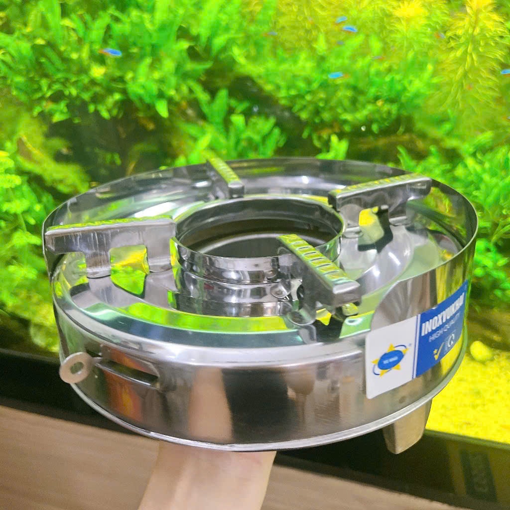 Bếp bằng inox, bếp chắn gió Vũ Khải kích thước (23cm), nhỏ gọn tiện lợi phù hợp cho gia đình , hàng quán.