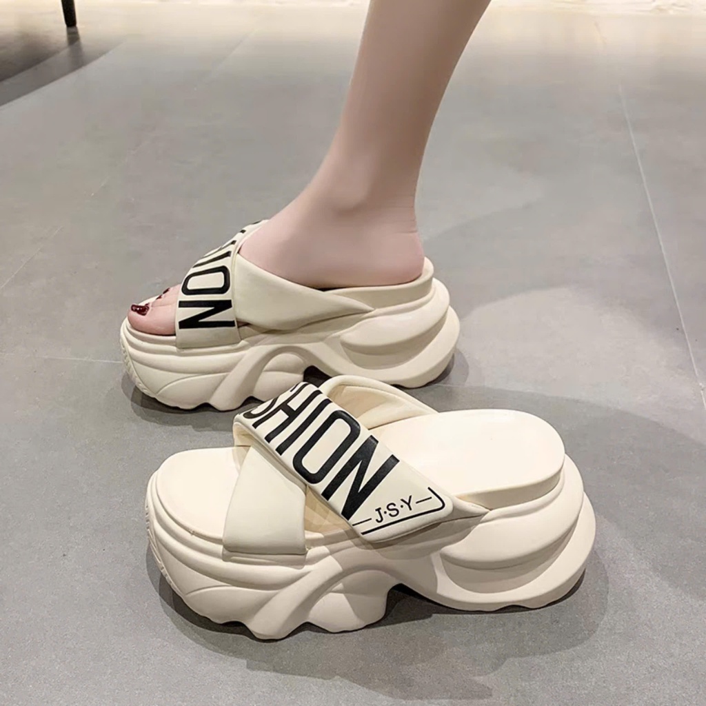 DÉP BM QUAI CHÉO IN CHỮ FASHION HÀNG QC CAO CẤP LOẠI HS33