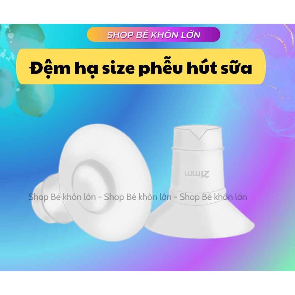 ĐỆM HẠ, GIẢM SIZE LÒNG PHỄU MÁY KHÔNG DÂY/ CUP RẢNH TAY/ PHỄU HÚT SỮA SIZE 15 17,19, 21 ( 2 chiếc)