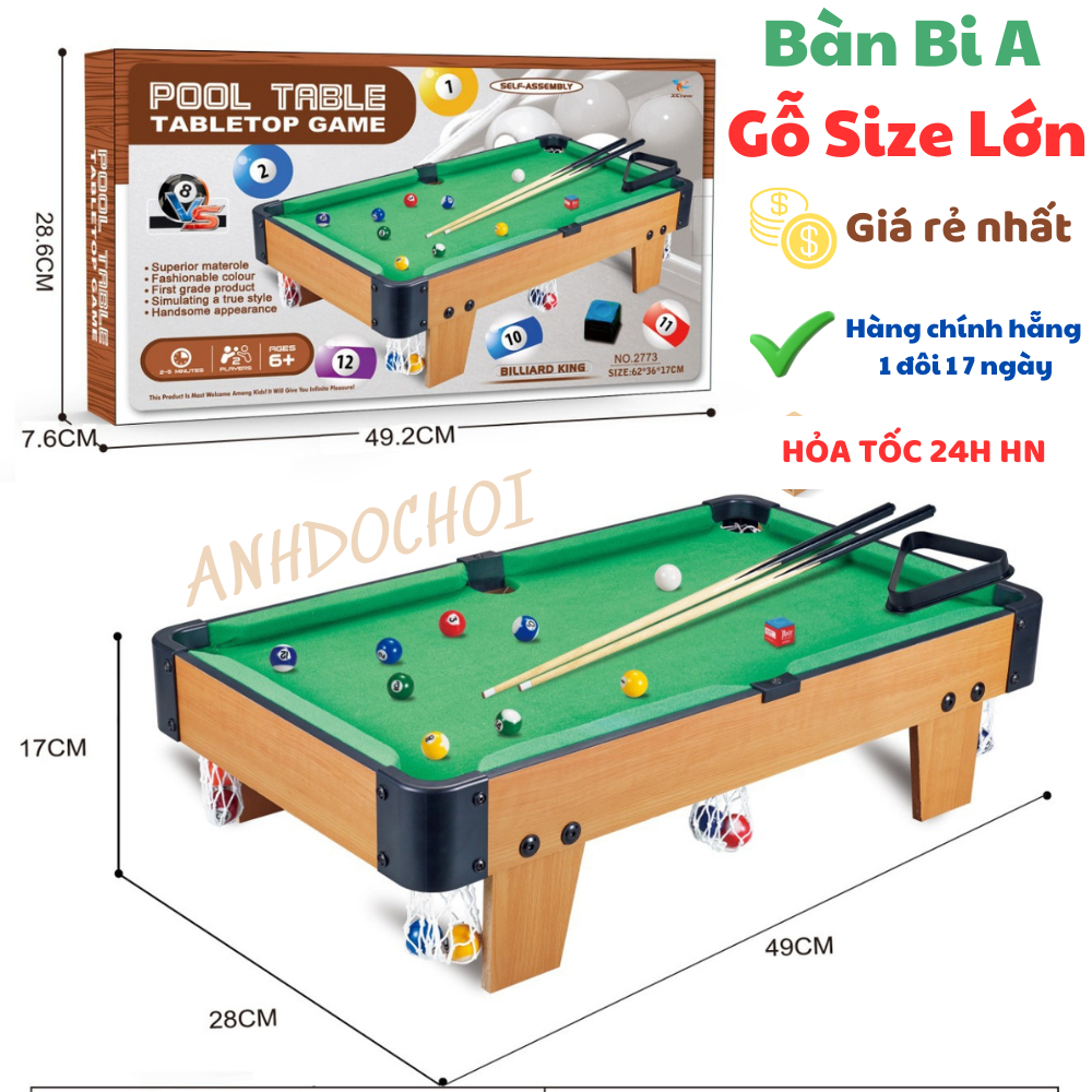 Bàn Bi A , BiDa Mini Bằng Gỗ Size Lớn | Shopee Việt Nam
