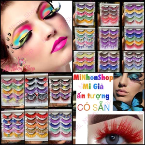 SET 5 cặp LÔNG MI GIẢ ẤN TƯỢNG cho hoá trang, cosplay, trang điểm chuyên nghiệp Hàng Có Sẵn tại MiNhonShop