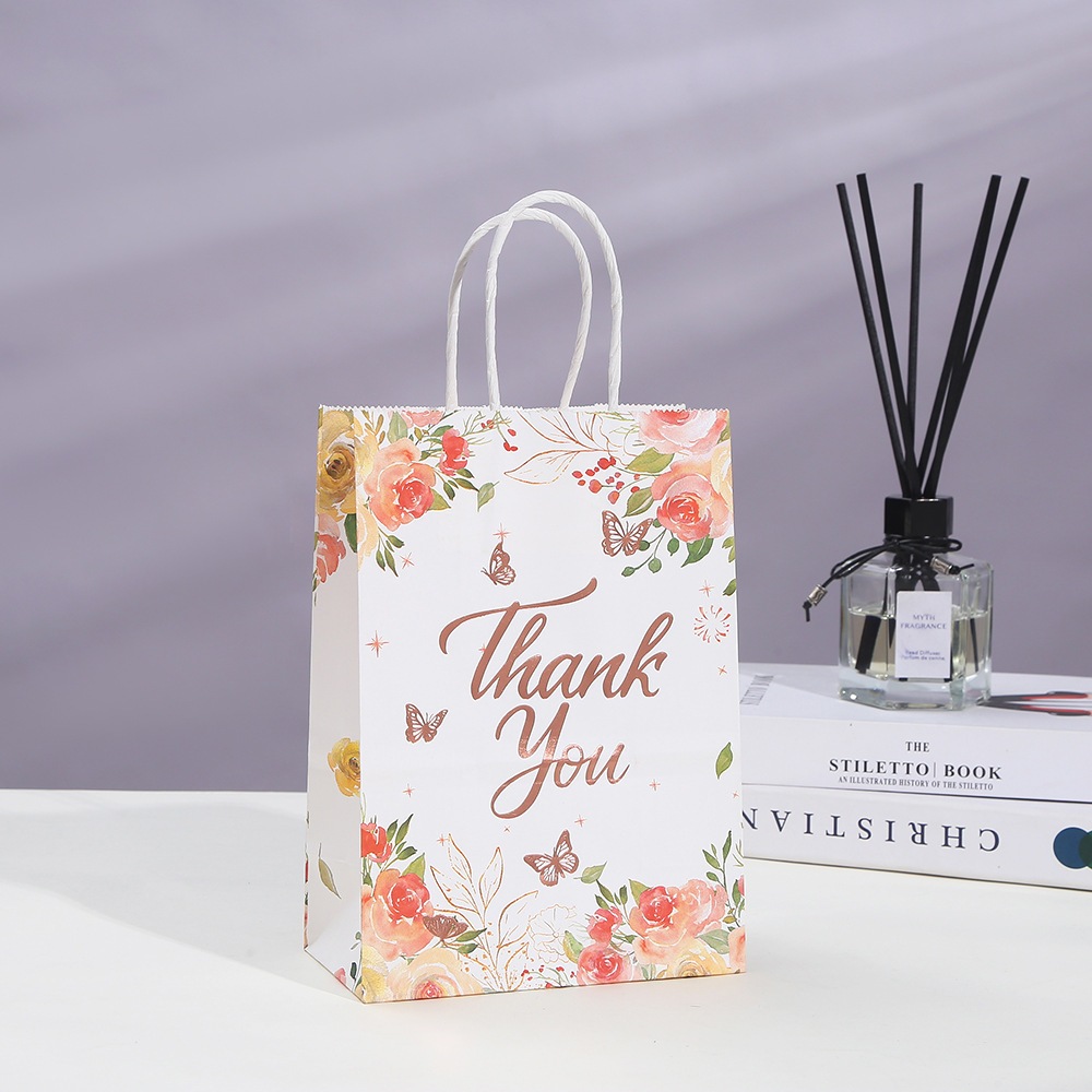 Set 5 Túi giấy Kraft THANK YOU  Túi gói quà tặng cho khách hàng bạn bè người thân