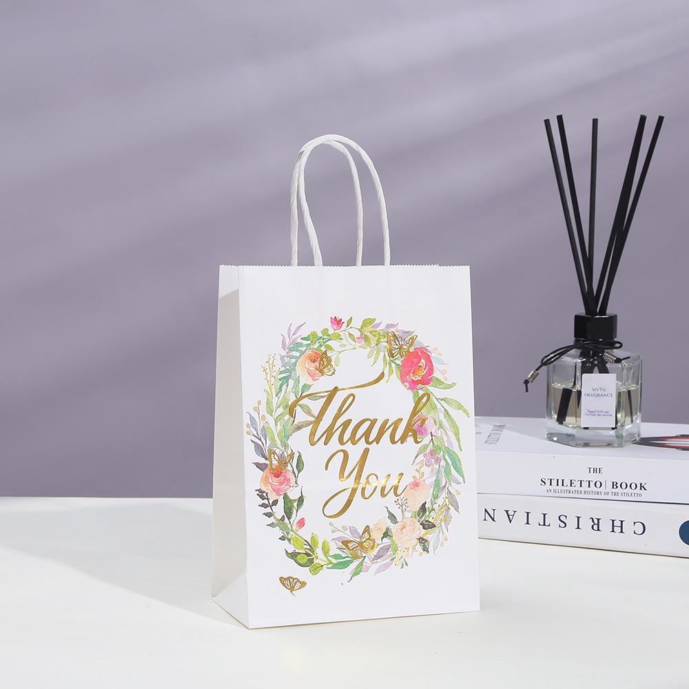 Set 5 Túi giấy Kraft THANK YOU  Túi gói quà tặng cho khách hàng bạn bè người thân