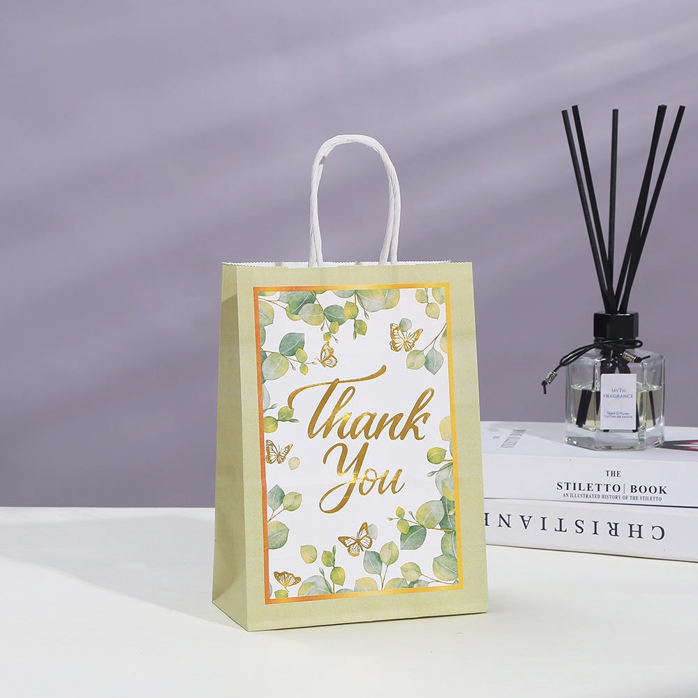 Set 5 Túi giấy Kraft THANK YOU  Túi gói quà tặng cho khách hàng bạn bè người thân