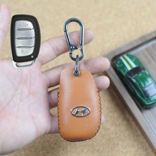 Bao da chìa khóa Creta,bọc chìa khóa hyundai Creta,Bọc chìa khóa Stargazer,ốp chìa khóa Stagazer (HKB4 Móc D Không Dây)