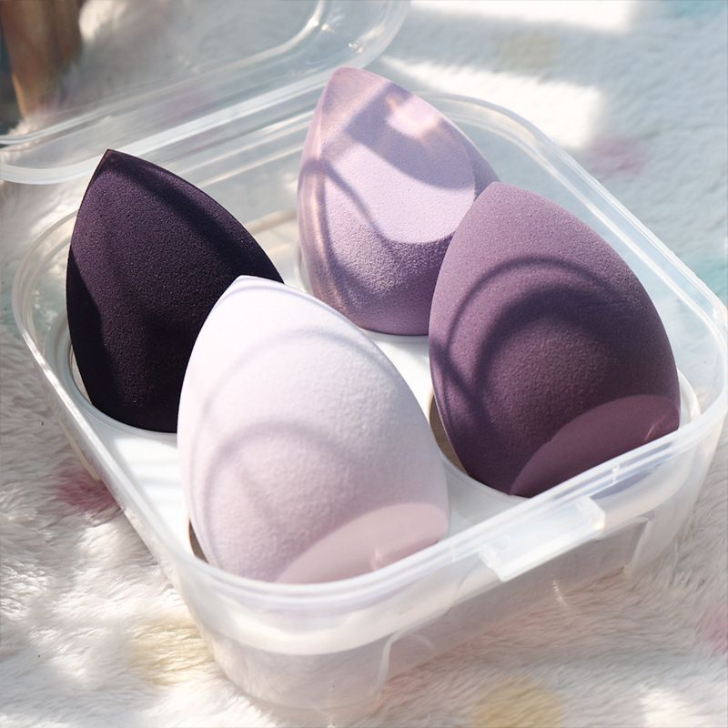Hộp 4 mút tán kem nền mút trang điểm mềm mại hình giọt nước siêu tiện dụng Sena Beauty