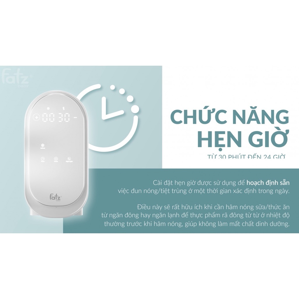 MÁY HÂM SỮA TIỆT TRÙNG ĐIỆN TỬ 2 BÌNH - DUO 6 - FATZ BABY FB3090CY