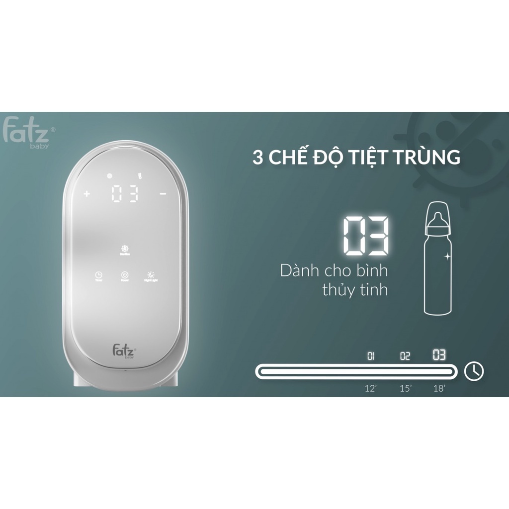 MÁY HÂM SỮA TIỆT TRÙNG ĐIỆN TỬ 2 BÌNH - DUO 6 - FATZ BABY FB3090CY