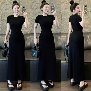 Đầm ôm body cổ  tròn ,Đầm nữ tay ngắn , Váy nữ tay ngắn cổ tròn dáng chữ A