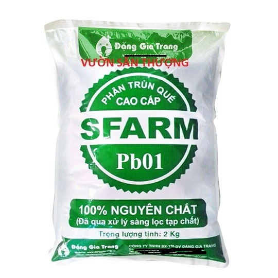 [ Gói 2kg] Phân Trùn Quế Sfarm Pb01 Đặng Gia Trang Đã Xử Lý Không Mùi, Cải Thiện Độ Mùn, Cân Bằng Ph