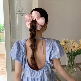 Dây Buộc Tóc Hoa Xốp Vòng Tóc Scrunchies Hoa To Nhồi Bông Siêu Xinh Cho Nữ