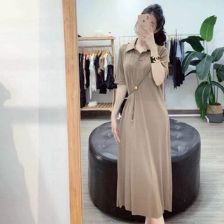 [D06][Hàng Đẹp] Váy / Đầm Dáng Suông Cổ Bẽ Tay Lỡ Xẻ Tà fom rộng dáng dài