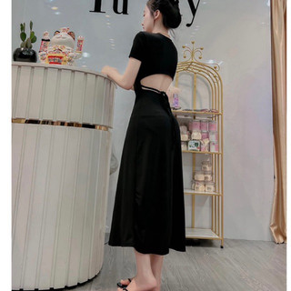 (D05)Đầm nữ / đầm ôm/ đầm ôm body tay ngắn xoè dáng dài maxi siêu hot thời trang Hotgirl sexy