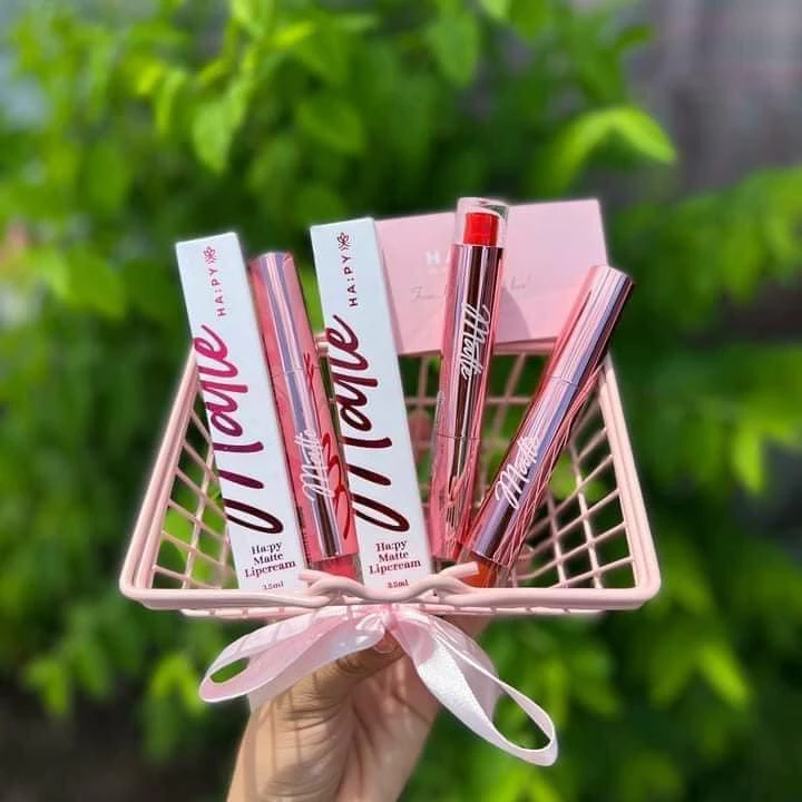 Son kem lỳ HAPY minigarden chính hãng- Son kem Hapy siêu lỳ kháng nước đủ màu Son Kem Lì Ha:py - Happy