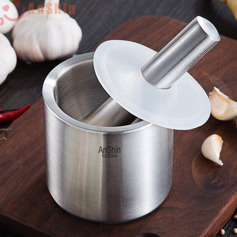 SET CỐI CHÀY BẰNG INOX - Bộ Cối Chày, Chày Cối Bằng Inox Cầm Tay Siêu Tiện Lợi - MÃ: CHAYCOI297